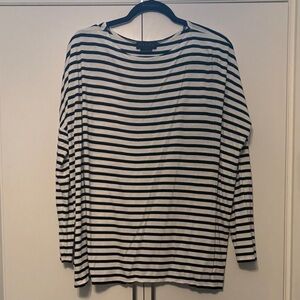 Hatch Long Sleeved Tee Size 2 Black/White Stripe